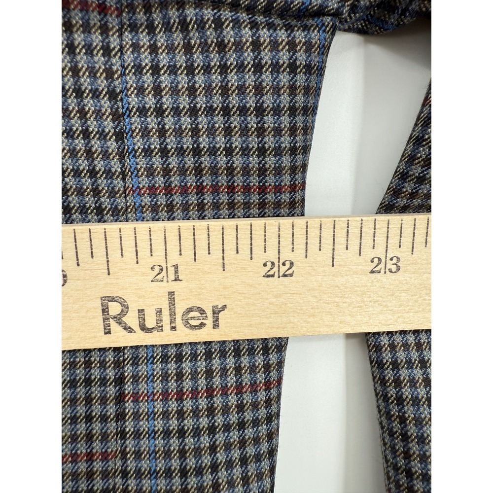 Joseph Abboud Sport Coat Mens 44L Blue‎ Gray Check Wool Blazer Jacket Made USA - Picture 10 of 11